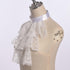 Renaissance Elizabethan Costume Jabot Collar, Ruffled Detachable Lace Collar, White