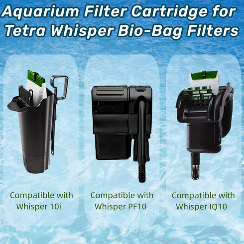 Aquarium Filter Cartridge Compatible with Tetra Whisper Bio-Bag, Replacement Cartridges for Tetra ReptoFilter (12