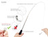 Cat Toys Wand, Retractable Interactive Feather Teaser Cat Toy with Bell, 5pcs Refills