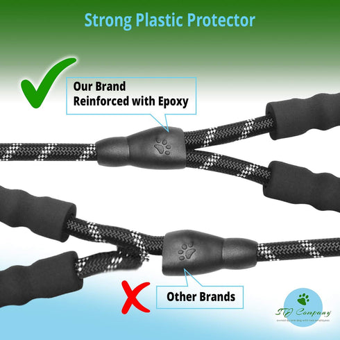 Short Training Leash for Dogs, 18” Rock Climbing Rope with Swivel Metal Snap-Bolt for Walking