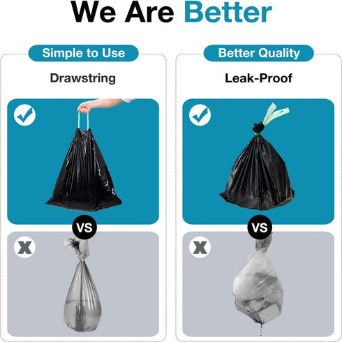 TRIPTIPS Portable Toilet Bags Drawstring 8 Gallon Camping Toilet Bags Toilet Waste Bags Leak-Proof Toilet Liners, Trash Bags for Camping, Hiking, Traveling by TRIPTIPS