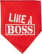 Mirage Pet Products Like a Boss Bandana for Pets, Small, Red, Screen Print