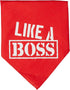 Mirage Pet Products Like a Boss Bandana for Pets, Small, Red, Screen Print