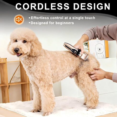 SIRUP Set 12 Set Rechargeable Dog Grooming Kit-Dog Clipper Kit, Pet Shaver Cordless Electric Quiet Hair Clipper