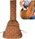 Cat Sling and Small Dog Carrier, Hands-Free Adjustable Puppy Carrier with Plush Soft Fabric and Safety Belt (Camel