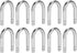 Zerodis 10Pcs U-Shape Elbow Pipe, Stainless Steel Oxygen Pump CO2 Tubing for Aquarium