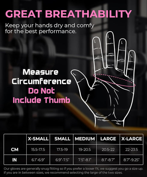 sunnex Weight Lifting Gloves with Extended Wrist Support - High-Grip Silicone Padded Gym Gloves for Men & Women