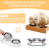 2 PCS Whisker Friendly Cat Bowls, Shallow Wide Flat Stainless Steel Dishes for Whisker Fatigue Relief