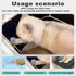 Cat Nail File Scratching Strips - 6 Pcs Litter Box Scratcher Liner, 3 Pairs Peel Stick Strips in Different Sizes (Black)