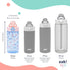 16oz 2-Pack Set Zak Designs Sage Kids Water Bottle For School or Travel, Durable Plastic Water Bottle With Straw