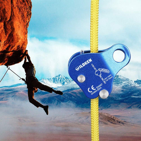 WILDKEN Climbing Ascender, Fall Protection Belay Device for Rock Climbing, Mountaineering, Rescue