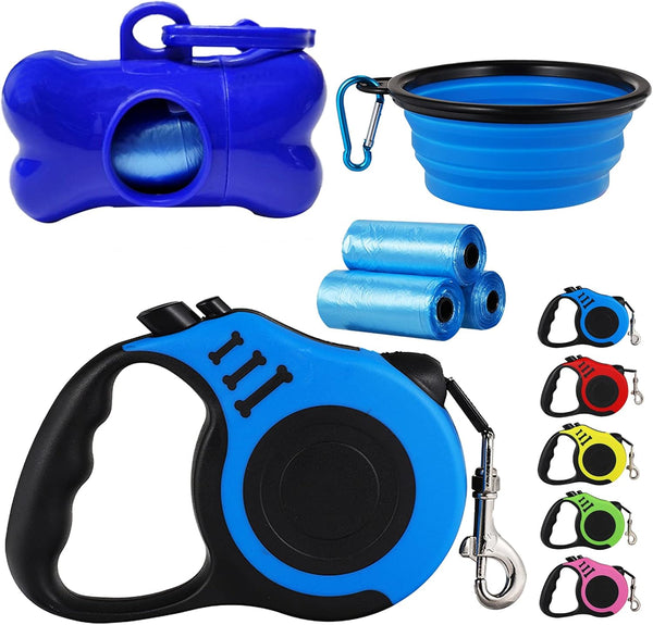 Retractable Dog Leash, Heavy Duty Leash for Small Dog or Cat up to 26 lbs, 360° Tangle-Free Strong Nylon Tape (16FT