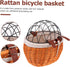 Pack NOLITOY Practical Rattan Woven Bike Basket with Breathable Design for Pets Cats Dogs Wicker Front Bicycle Basket