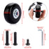 OwnMy 45mm x 18mm Luggage Wheels Replacement Set of 4, Mute Suitcase Replacement Wheels with Black Screws, Axles,
