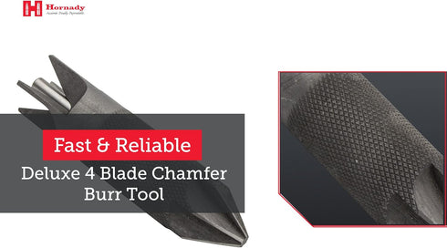 Hornady Deluxe 4-Blade Chamfer and Deburring Tool 050117 for Reloading Case Prep