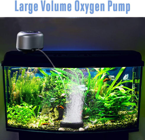 AQQA 5W 10W Aquarium Air Pump, Ultra-Quiet Energy-Saving Oxygen Pump for Freshwater and Marine Fish Tank