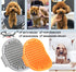 2 Pcs Dog Bath Brush, Rubber Grooming Brush for Short and Long Haired Dogs and Cats with Adjustable Ring Handle