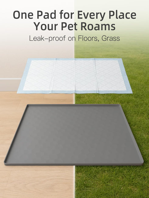 Petacola 23.4 23.4 Inch Dog Pee Pad Holder, x Silicone Potty Holder, Leak-Proof & Non-Slip Design, Protects Floors from