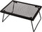 Folding Campfire Grill Grate, Portable Heavy Duty Steel Over Fire Camp Grill for Outdoor Cooking, Black