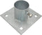 A.A Stationary Dock Base Plate Hardware, 5" x 5" - Heavy-Duty Galvanized Steel