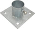 A.A Stationary Dock Base Plate Hardware, 5" x 5" - Heavy-Duty Galvanized Steel