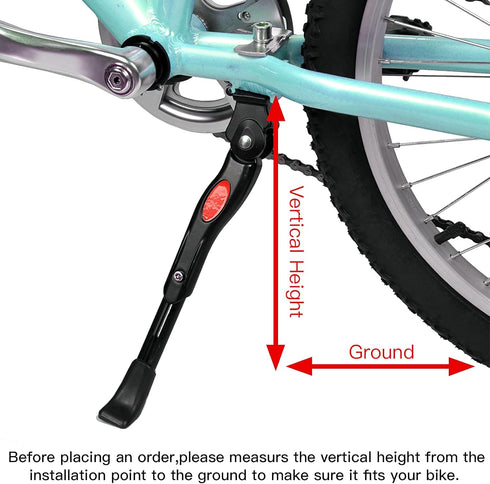 SEISSO Adjustable Aluminium Alloy Bike Kickstand - Center Mount for 16 18 Inch Kids Bicycle, MTB/Road Bike/BMX