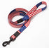 American Flag Dog Leash - Premium Nylon, Durable & Comfortable with 360° Rotating Metal Clip, Ideal for Small Medium