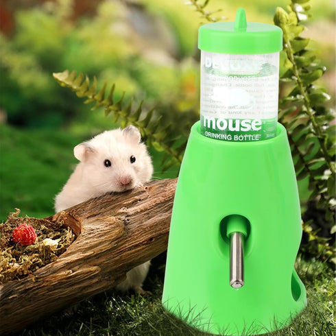 Hypeety Hamster Cage Drinking Water Bottle for Parrots, Mice, Rats, Gerbils, 1Pcs 80ml (Green)