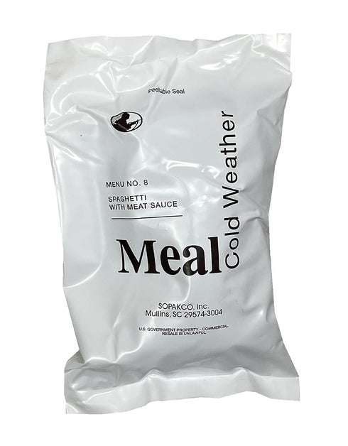 Wardog Surplus Cold Weather MRE Meal Ready to Eat USGI Menu #8 Spaghetti w/Meat