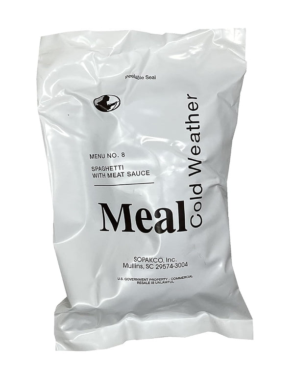 Wardog Surplus Cold Weather MRE Meal Ready to Eat USGI Menu #8 Spaghetti w/Meat