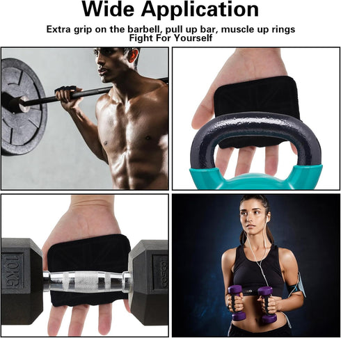 LLOUSSAK Gym Gloves for Men Weight Lifting, Four-Finger Leather Pull Up Gloves, Anti-Slip Men's Weightlifting Glove
