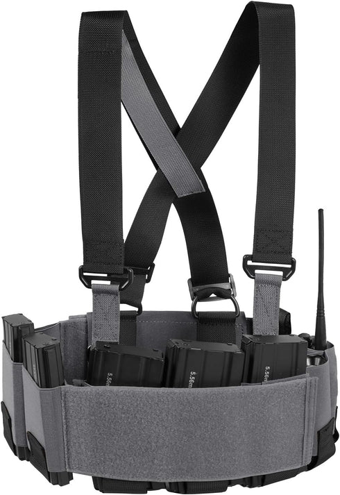 Low-Vis Tactical Chest Fixation Device - Lightweight Elastic Rig Cummerbund for Combat Gear