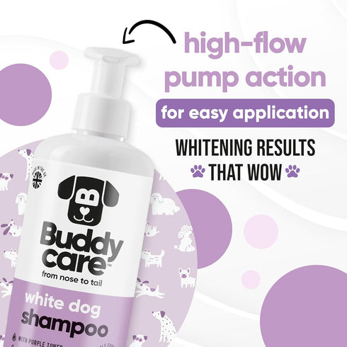 Buddycare B5 (16.90oz) White Dog Shampoo by | Dry Skin & Itchy Skin Relief for Smelly Dogs | Deep Cleansing Shampoo