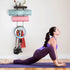 VINAEMO Yoga Mat Holder Accessories - Wall Mount Organizer with 4 Hooks and Wooden Shelves for Foam Roller and Towel