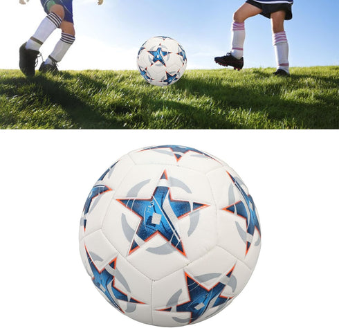 Size 5 Soccer Ball, PU Leather, High Resilience Abrasion, Professional Adult Youth Football Lover Training