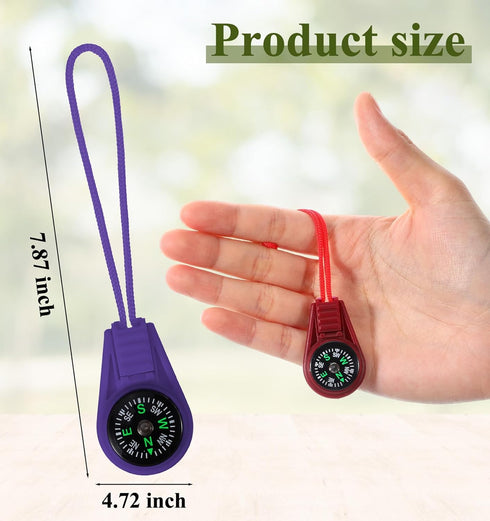 ValueBargain 9 Pcs Plastic Compass, Mini Compass for Kids Classroom & Outdoor Activities, Compasses Bulk for Navigation