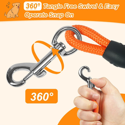 Vivifying Floating Long Dog Leash, 20FT Lightweight Training Leash with Comfortable Handle for Hiking, Swimming, Beach