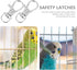 POPETPOP 20pcs Metal Bird Cage Locks Pet Cage Door Lock Hook Clips - Escape Pet Bird Door Safety Buckles Claw Trigger Snap Hook Birds Cage Accessories