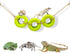 DGHAOKI Hermit Crab Climbing Accessories Decor for Reptile Tank Tire Swing for Hermit
