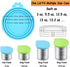 Comtim Pet Food Can Cover Silicone Can Lids for Dog and Cat Food, Universal Size, Blue and Green