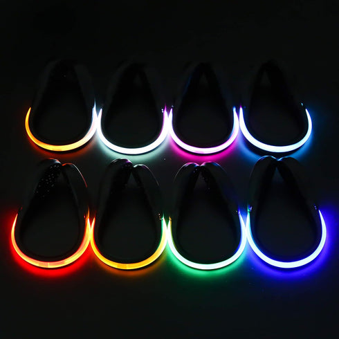 PROLOSO 8 Pack Shoe Lights - Clip On Safety Lights for Runners, Night Walking, Jogging, Biking