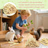 CCatswan 2lb Natural Sweet Bamboo Chew Toys for Small Pets - Organic Molar Sticks with Xylose & Vitamins for Rabbit