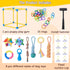 8 Puppy Play Gym with Hanging Toys, Small Dogs Indoor Jungle Playground, PVC Frame with Suction Cups Interactive