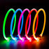HIGO Light Up Dog Collars, USB Rechargeable LED Dog Collar, High Visibility Puppy Collar for Night Walking (Green)