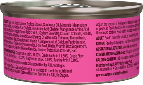 3oz 18 Count Rawz Natural Premium Shredded Canned Cat Wet Food - Grain Free Made with Real Meat Ingredients No BPA