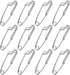 GANAZONO 12pcs Stainless Steel Fishing Snap Buckle and Open Eye Connector High