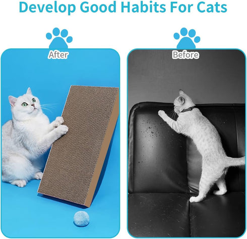 AGYM 5 Packs Cat Scratcher, Durable & Premium Recyclable Cardboard Scratching Pad for Indoor Cats, Large Size