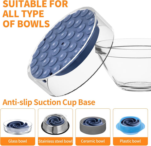 Bestalk Soft Silicone Dog Slow Feeder Insert, Slow Eating Feeder with Suction Cups for Small, Medium, and Large Dogs