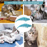 Cat Toothbrush Catnip Toy, Interactive Rubber Dental Care for Kittens, Crayfish-Shaped Chewing Toy (2 Pack)