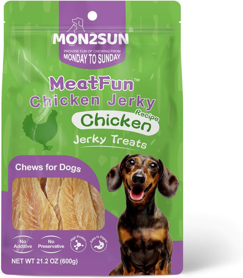 MON2SUN 21.2 oz Dog Treats Chicken Jerky, Single-Ingredient, Rawhide-Free, High Protein, Low Fat, Training Treats